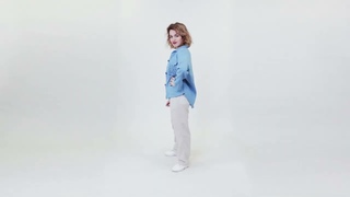 Льняной жакет голубого цвета