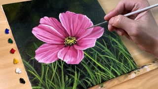 Painting Flower Bloom / Acrylic Painting / Correa Art
