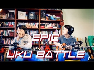 Feng E vs Feng F, EF ukulele battle! Supero Mario vs easy Mario