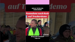 Polizei verhaftet LKW-Fahrer nach heldenhafter Rede bei #bauernprotest #bauernproteste