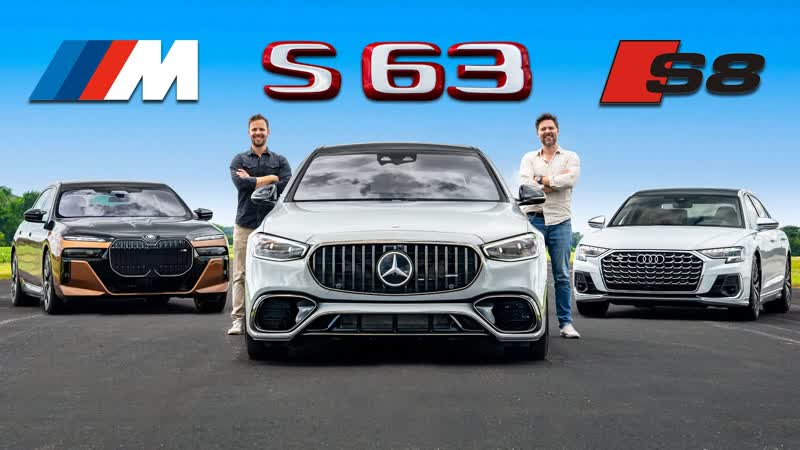2024 Mercedes AMG S63 vs Audi S8 vs BMW M70, , Review + Drag