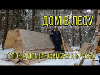 Дом в лесу из фанеры - Изба Землянка