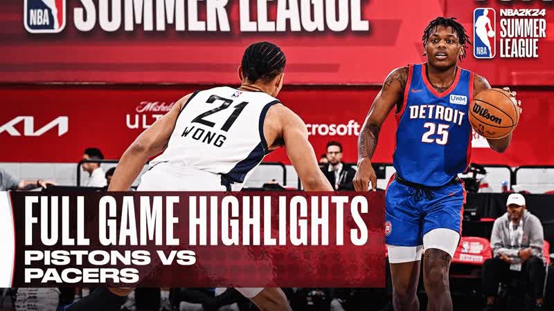 PISTONS vs PACERS, NBA SUMMER LEAGUE, FULL GAME
