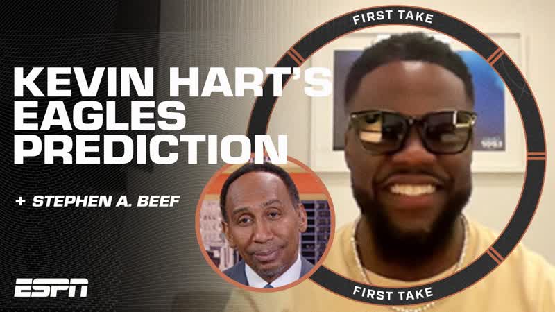 FLY EAGLES FLY Kevin Harts Super Bowl prediction for Philly beef with Stephen A. , First