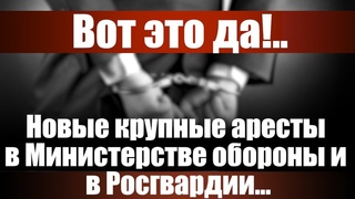 Вот это да!.. Новые крупные аресты в Министерстве обороны и в Росгвардии...