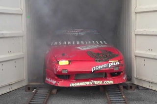 ADGP arriving in NZ in-style - (Shipping Container Burnout)