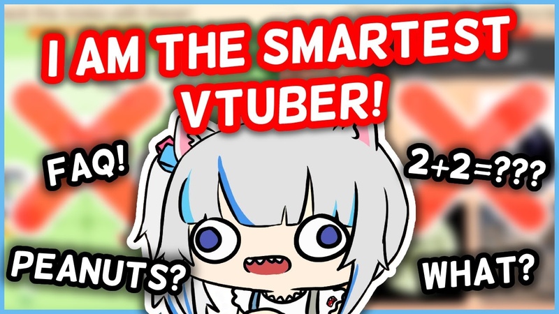 Gura Plays Big Brain Academy But She Gets Every Question Wrong, Hololive EN