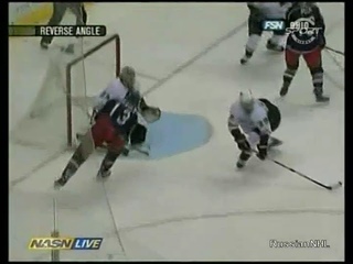 Nikolai Zherdev's powerplay goal vs Ducks (10 dec 2007)