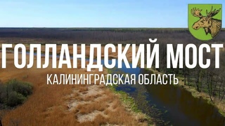 4K. Автомобильный мост через реку Луговую. Славский район. Калининградская область