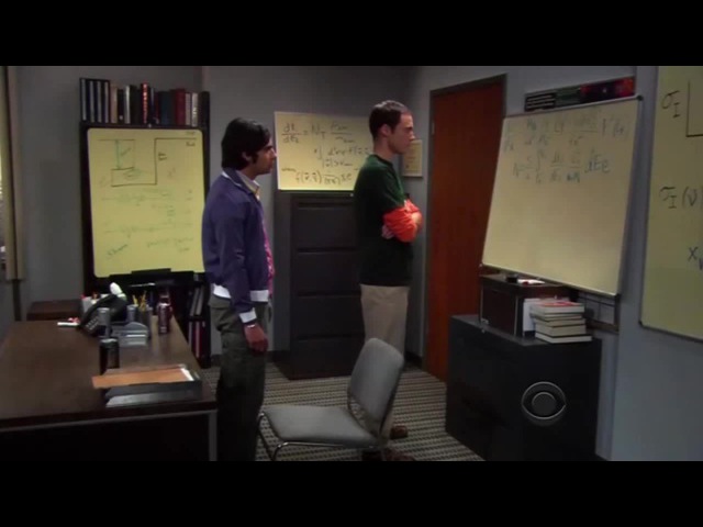 Sheldon and Raj work hard