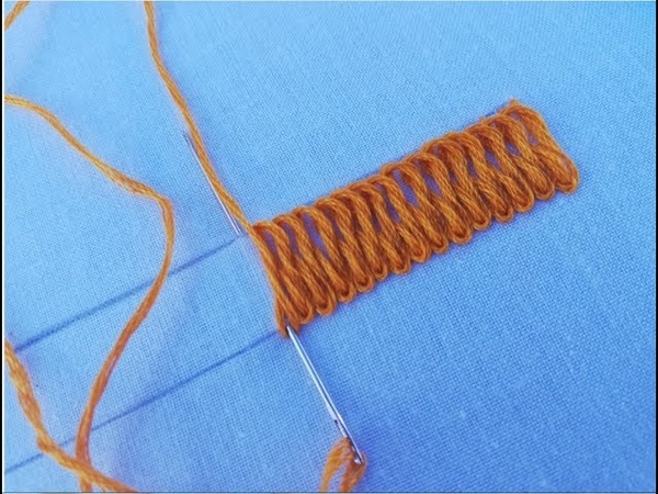 Hand embroidery design, border line