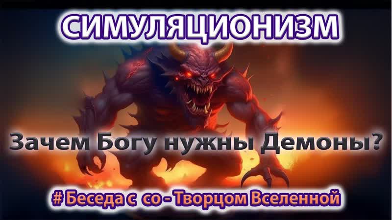 + Зачем Богу нужны Демоны Бог Творец, Дьявол Демон. Новости
