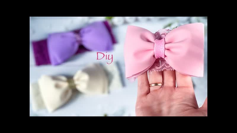 Повязка на голову с бантиком из фоамирана, Diy Cute Headband Bow Eva