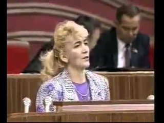 Выступление чеченки Сажи Умалатовой на 4 съезде народных депутатов СССР