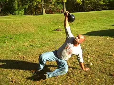 Russian Kettlebell Training: Impressive Turkish Get Up 32 Kg (70 lb) 10