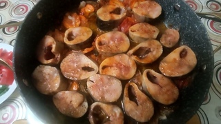 8 июля 2024 г. Скумбрия на сковороде с овощами, Изумительно вкусная.