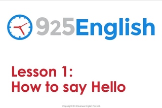 925 English Conversation Lesson 1: How to Say Hello in English | Business English for Beginners