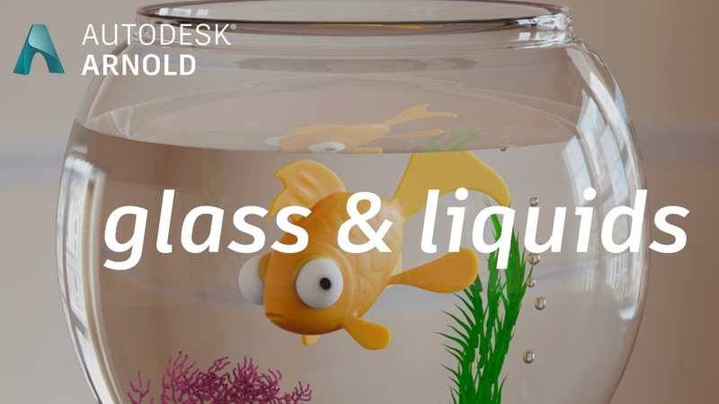 Rendering glass with liquids in