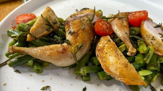 Зеленая Фасоль может быть вкусной. Кето диета и перепелка на гарнир. Стручковая фасоль.