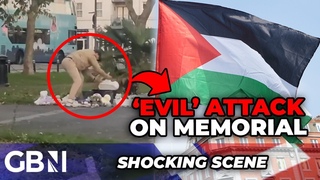 WATCH: Memorial destroyed by ’EVIL’ attacker as Brits SCORN pro-Palestine MOB and Starmer vows peace